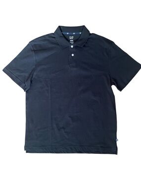 GAP Jersey Polo Shirt Cotton Blend Blue Size Small
